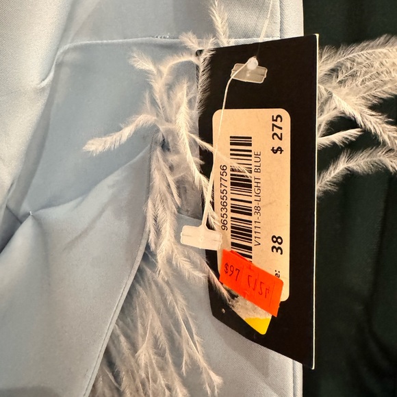 Brand new Light Blue Sexy Off The Shoulder Mini Short Fur Dress - Picture 5 of 10